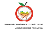 DERNEKLERİN ORGANİZASYON - ETKİNLİK TAKVİMİ