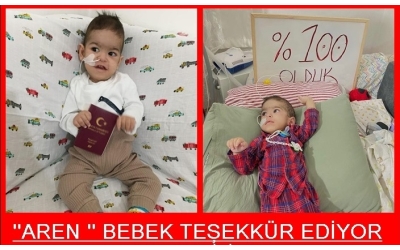 AREN BEBEK TEDAVİSİ İÇİN UÇUYOR