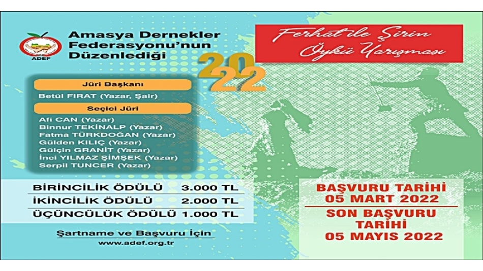 2022 FERHAT VE ŞİRİN ÖYKÜ YARIŞMASI